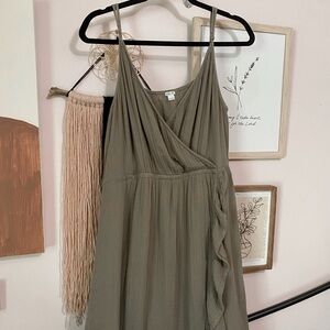 Aerie Olive Midi Dress